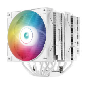 Deepcool AG620 WH ARGB Dual Tower 120mm CPU Air Cooler – White (260W TDP, Intel/AMD Support)