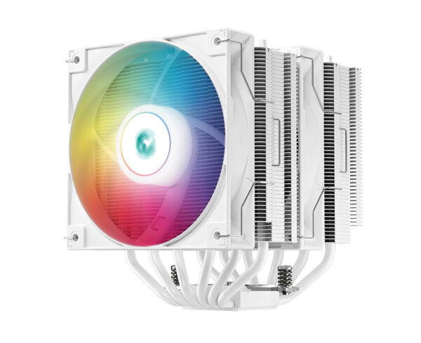 Deepcool AG620 WH ARGB Dual Tower 120mm CPU Air Cooler – White (260W TDP, Intel/AMD Support)