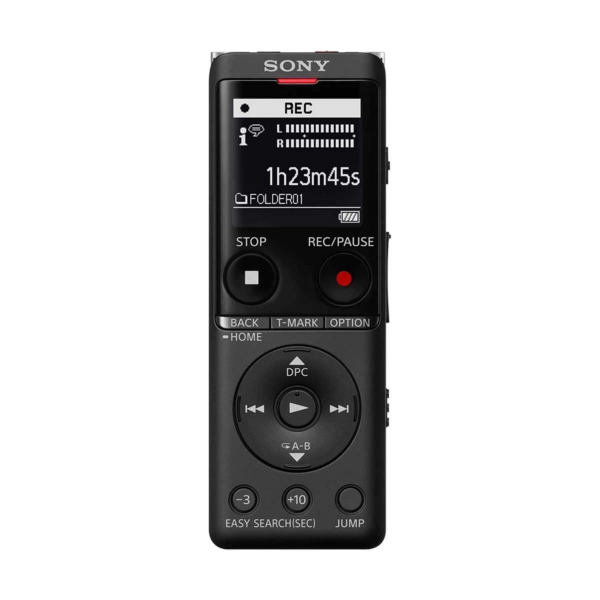 Sony ICD-UX570F Digital Voice Recorder with Built-in USB, Long Battery Life, Expandable Memory – Black