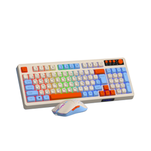 T-Wolf TF100 White Wired Gaming Keyboard & Mouse Combo with Bangla